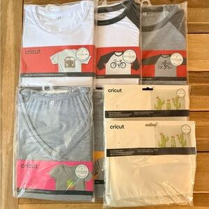 Collection of Cricut Infusible Ink Shirt and Cosmetic Bag Blanks